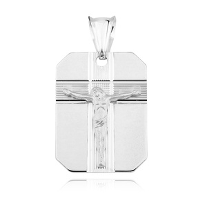 Colgante de Plata de ley 925 Jesús en la cruz