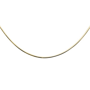 Silver (925) chain 8 sides snake  Ø 015 - gold-plated