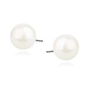Silver (925) earrings white pearl
