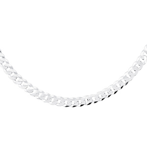Silver (925) diamond-cut chain - curb extra flat Ø 200