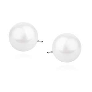 Silver (925) earrings white pearl