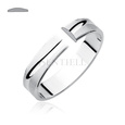 Silver (925) wedding ring, satin wave