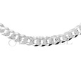 Silver (925) diamond-cut chain - curb extra flat rhodium-plated Ø 200