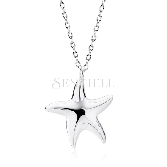 Collar de estrella de mar de plata de ley 925