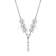 Silver (925) stylish, bridal necklace with zirconia.