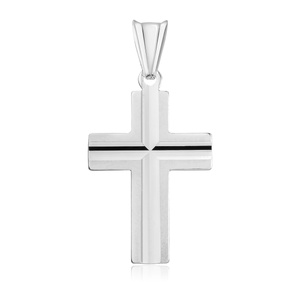 Cruz colgante Plata de ley 925 tallado diamond cut