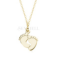 Silver (925) gold-plated necklace - little feet