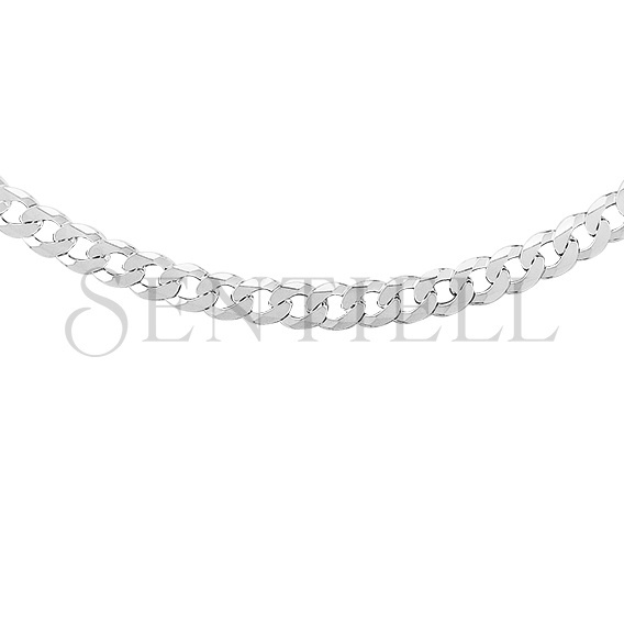 Silver (925) diamond-cut chain - curb extra flat Ø 140