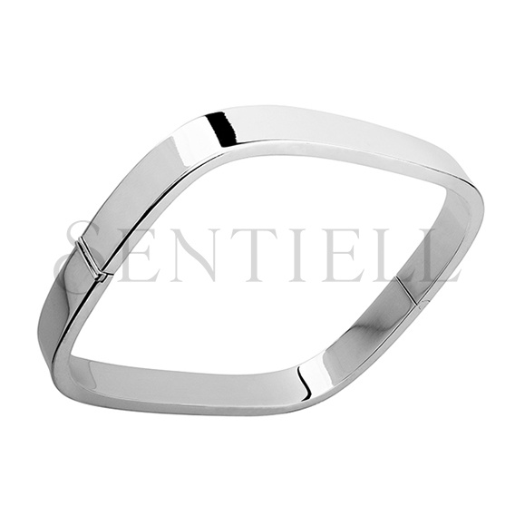 Silver (925) square bangle