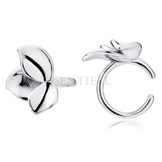 Plata de ley 925 ear cuff - hojas