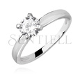 Silver (925) ring with white zirconia