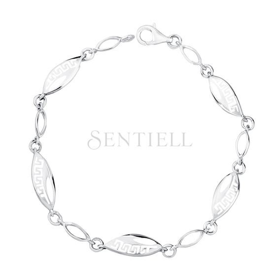 Silver (925) bracelet with Greek pattern