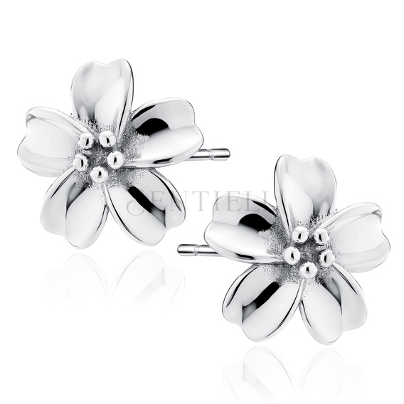 Pendientes en forma de flores de Plata de ley 925