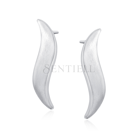 Silver (925) earrings satin