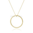 Silver (925) gold-plated necklace - circle of balls