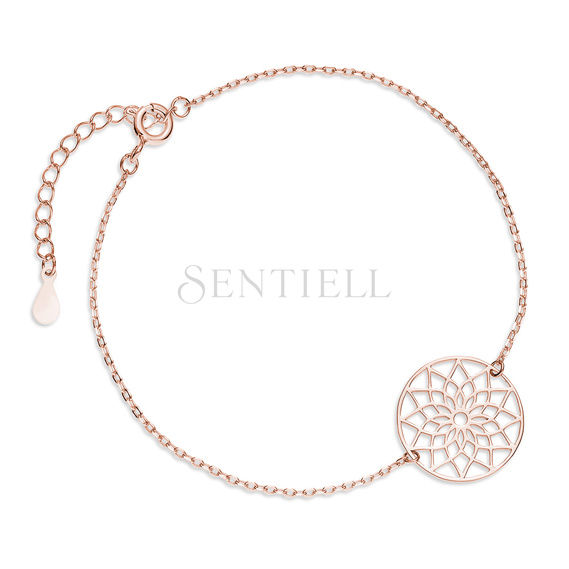 Silver (925) rose gold-plated bracelet - mandala