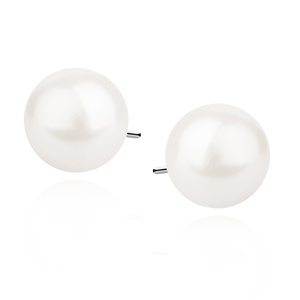 Silver (925) earrings white pearl