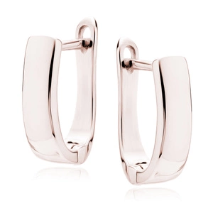 Silver (925) high polished earrings - rose gold-plated