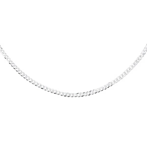Silver (925) diamond-cut chain - curb extra flat Ø 080