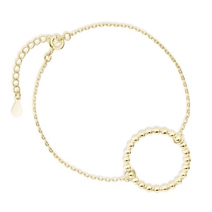 Plata de ley 925 gold-plated bracelet - circle of balls
