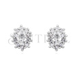 Silver (925) Earrings white zirconia