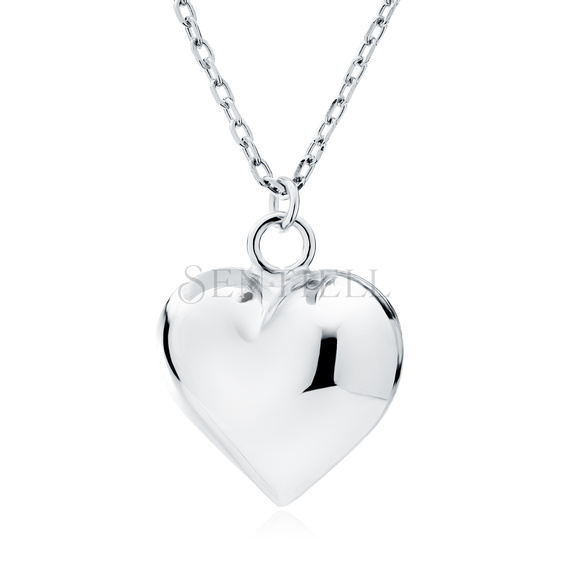 Silver (925) necklace - heart