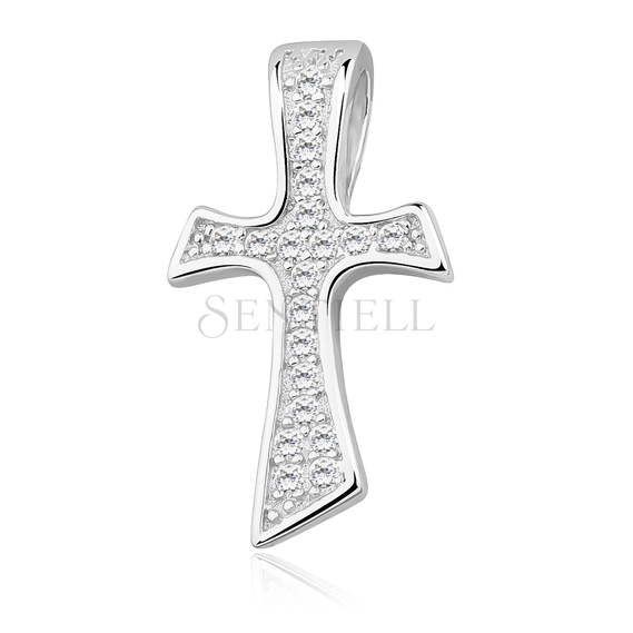 Silver (925) pendant cross with zirconia