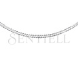 Silver (925) diamond-cut chain - curb extra flat Ø 060 rhodium-plated