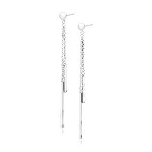 Silver (925) hanging earrings -sticks