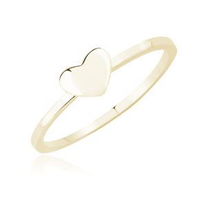 Silver (925) gold-plated ring with heart