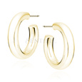 Silver (925) gold-plated earrings hoops open circles