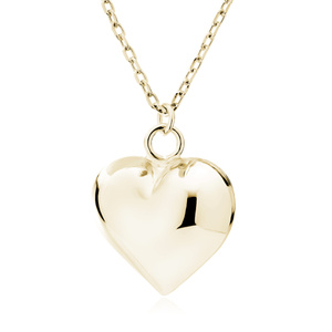 Silver (925) gold-plated necklace - heart