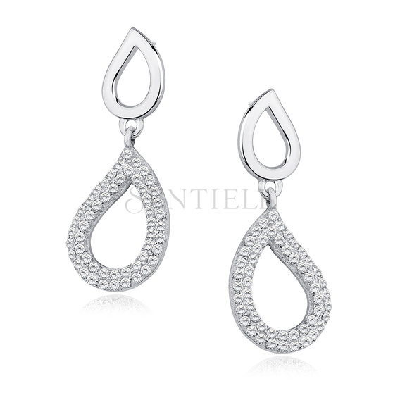 Silver (925) earrings with zirconia