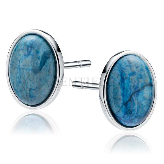 Silver (925) earings with blue agate