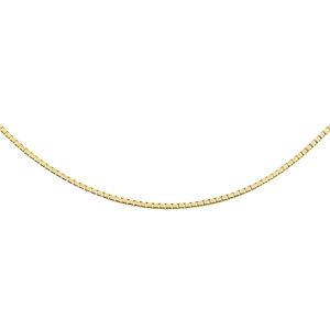 Silver (925) gold-plated Venetian box chain - diamond-cut