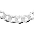 Silver (925) diamond-cut chain - curb extra flat Ø 400