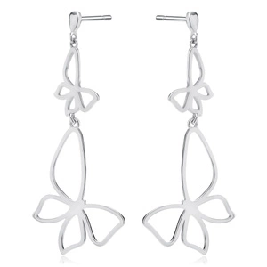 Silver (925) earrings - butterflies