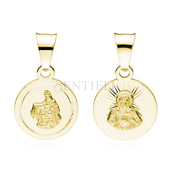 Silver (925) gold-plated pendant - Jesus Christ / Scapular Mary