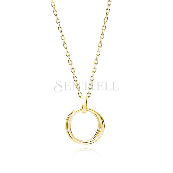 Silver (925) gold-plated necklace - circles