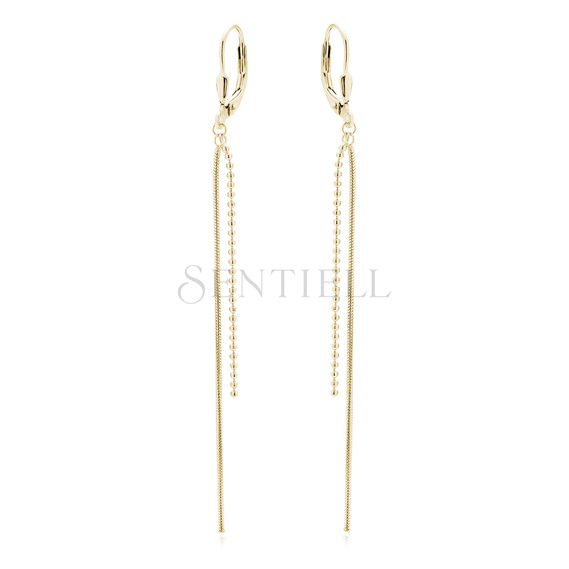 Silver (925) gold-plated earrings with chains