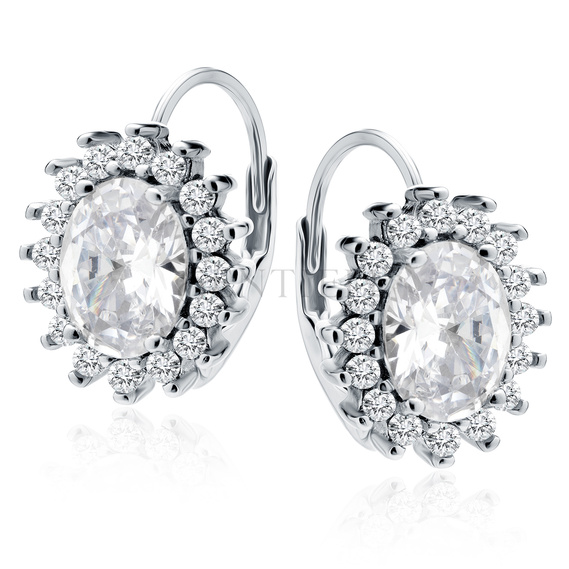 Silver (925) Earrings white zirconia