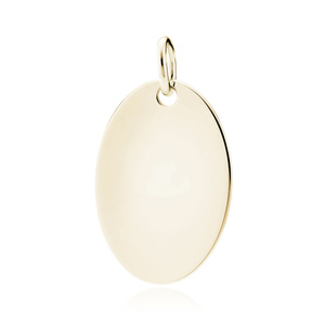 Silver (925) gold-plated oval pendant
