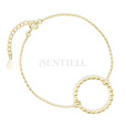 Plata de ley 925 gold-plated bracelet - circle of balls