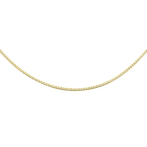 Silver (925) Venetian box chain, diamond-cut, gold-plated