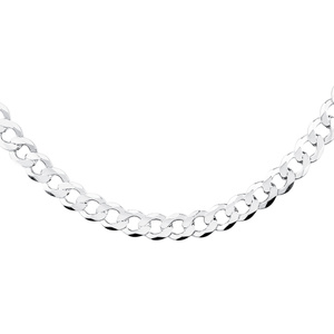 Silver (925) diamond-cut chain - curb extra flat Ø 250