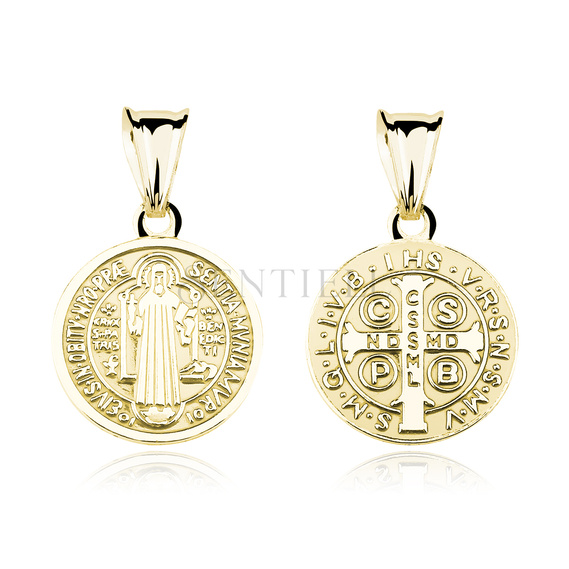 Silver (925) gold-plated pendant - Saint Benedict