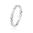 Anillo sutil de plata de ley 925 con circonita blanca - Infinity
