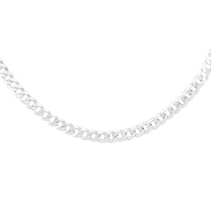 Silver (925) diamond-cut chain - curb extra flat Ø 160