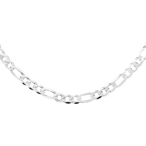 Silver (925) diamond-cut chain - figaro extra flat Ø 180