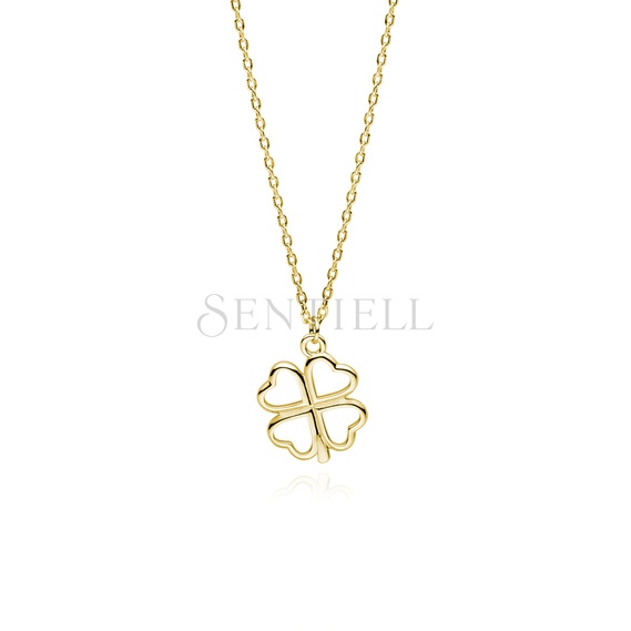 Silver (925) gold-plated necklace clover